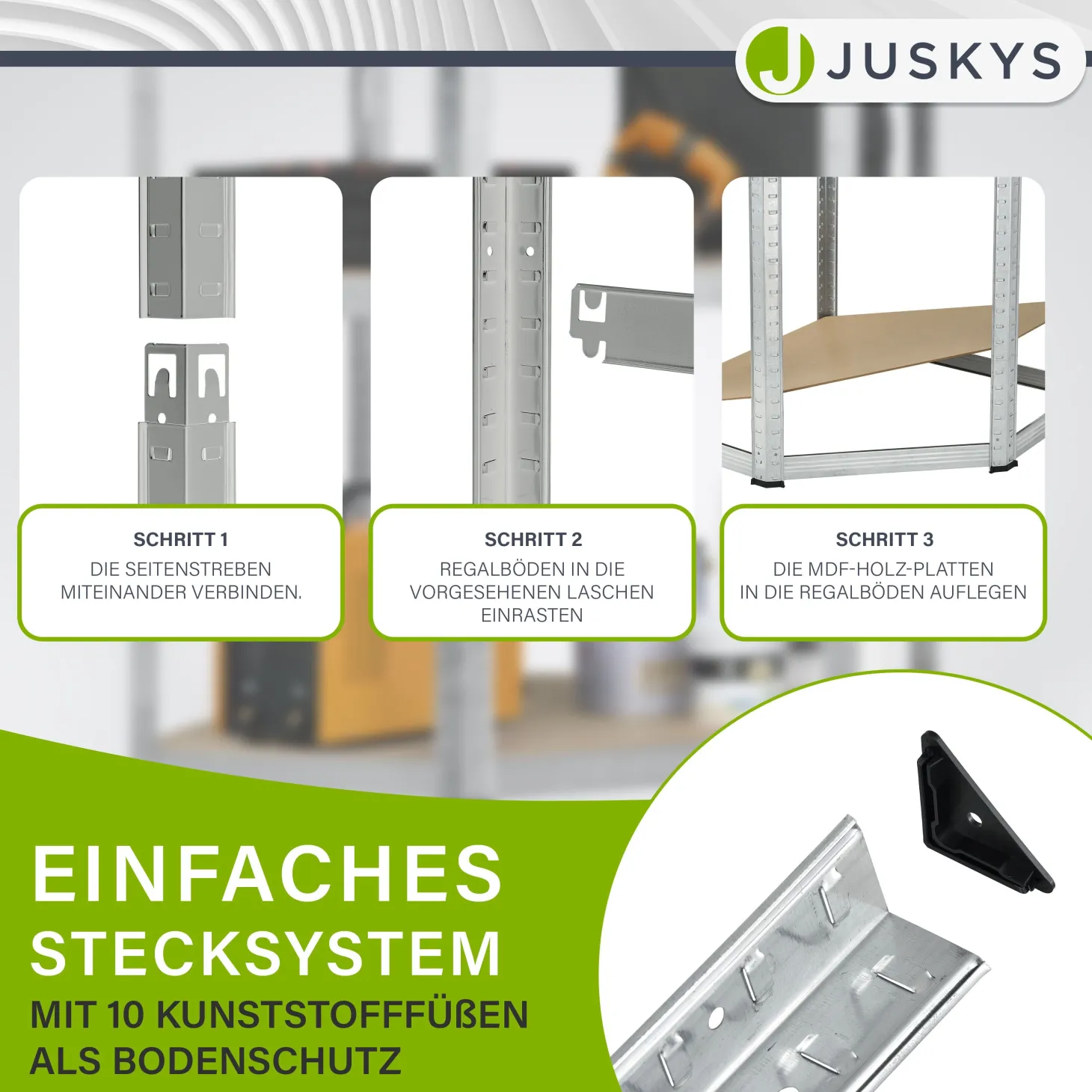 Eckregal Corner Easy 160 x 75 x 40-75 cm