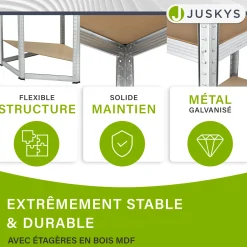 Eckregal Corner Easy 160 x 75 x 40-75 cm