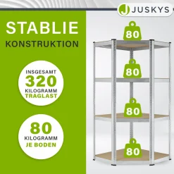Eckregal Corner Easy 160 x 75 x 40-75 cm