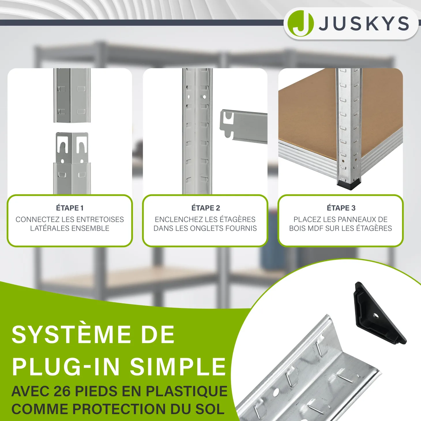 3er Regalsystem 1 Corner & 2 Basic