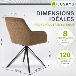 Esszimmerstuhl drehbar mit Samt Clyde