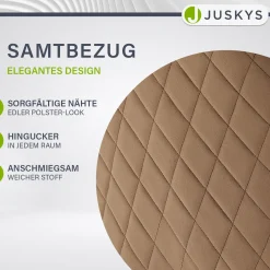Esszimmerstuhl drehbar mit Samt Clyde