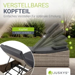 Faltbare Polyrattan Sonnenliege Lamia