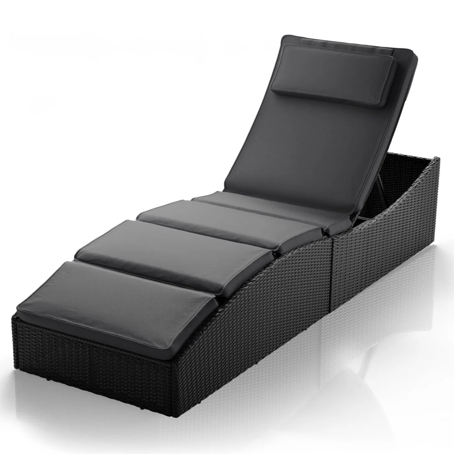 Faltbare Polyrattan Sonnenliege Lamia