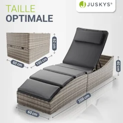 Faltbare Polyrattan Sonnenliege Lamia