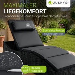 Faltbare Polyrattan Sonnenliege Lamia