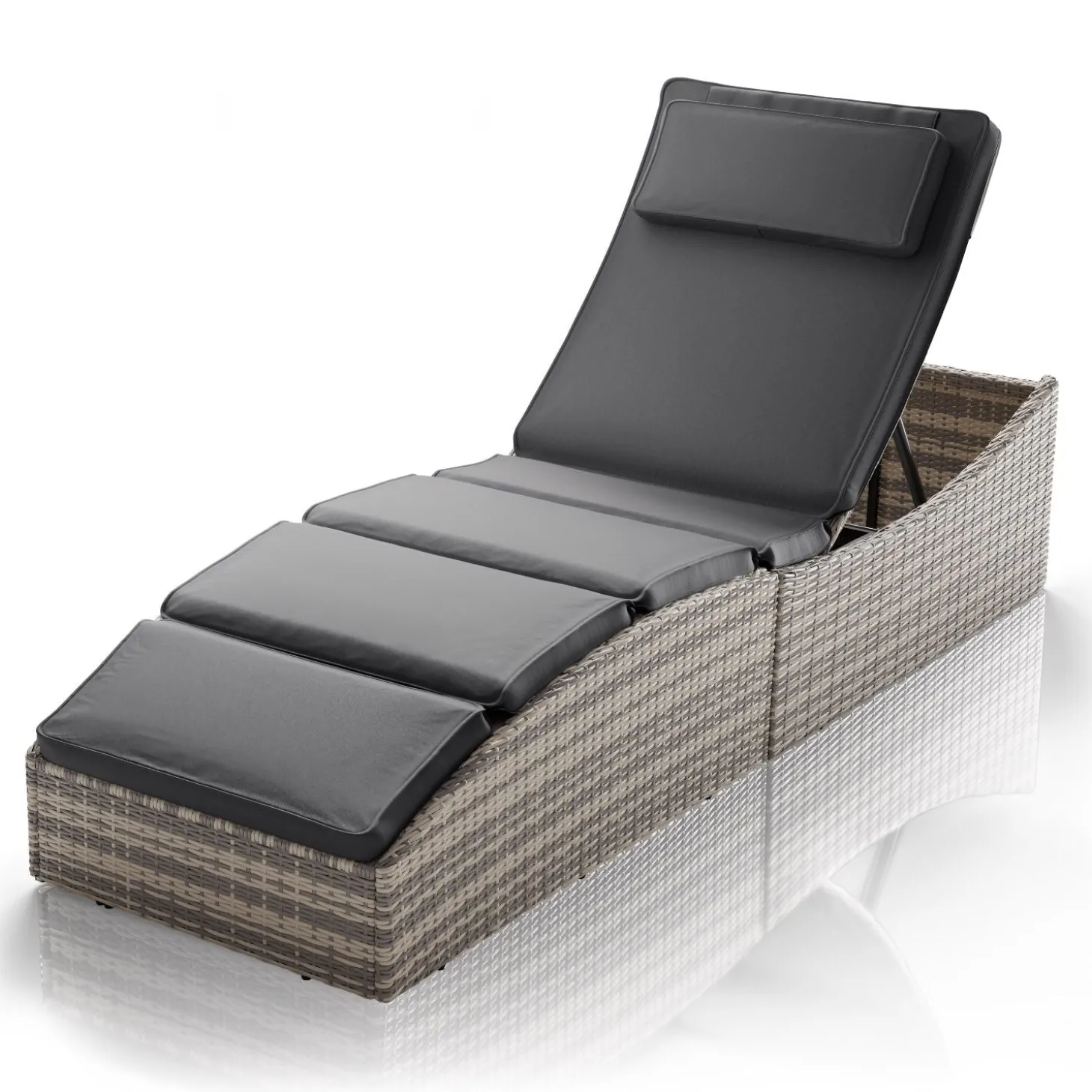 Faltbare Polyrattan Sonnenliege Lamia