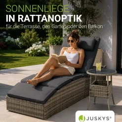 Faltbare Polyrattan Sonnenliege Lamia