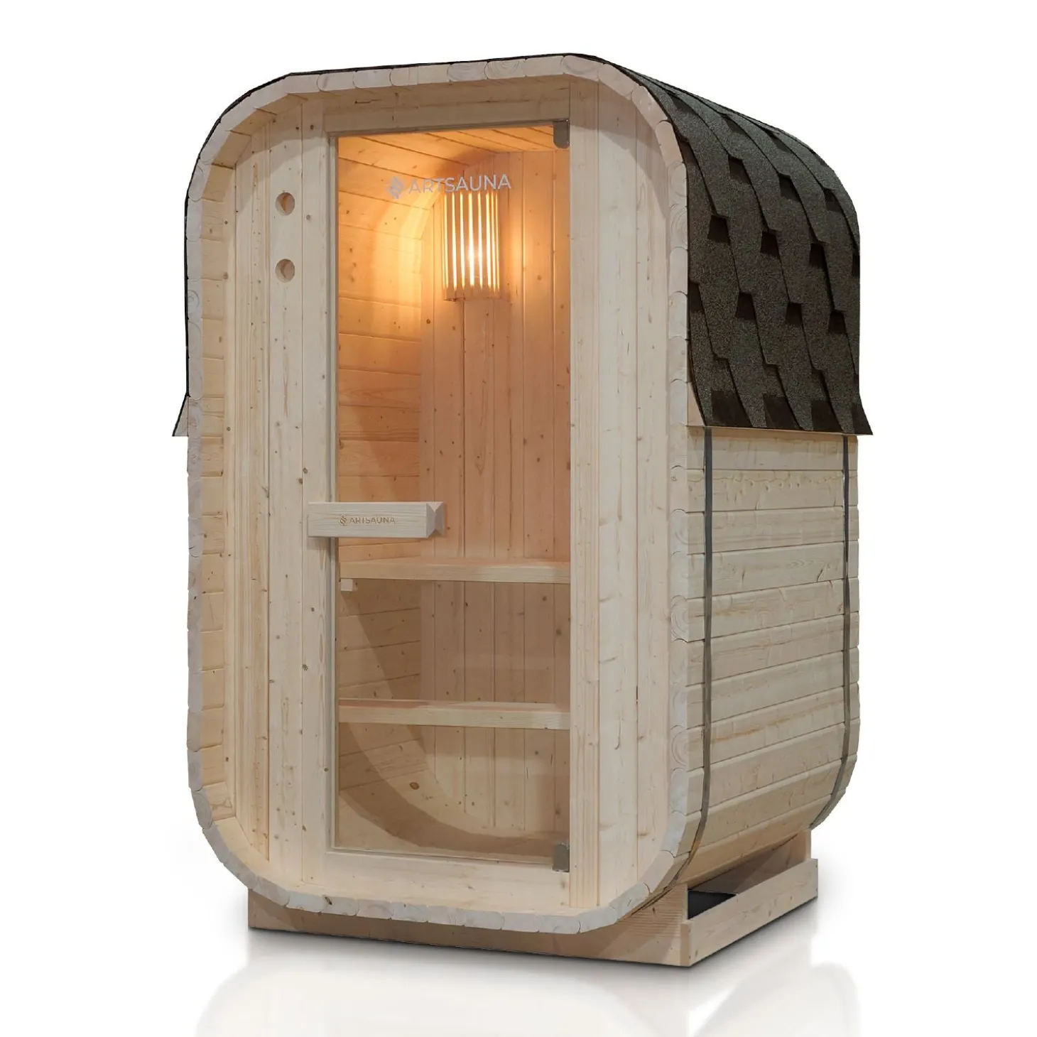 Fasssauna quadratisch Nolvik
