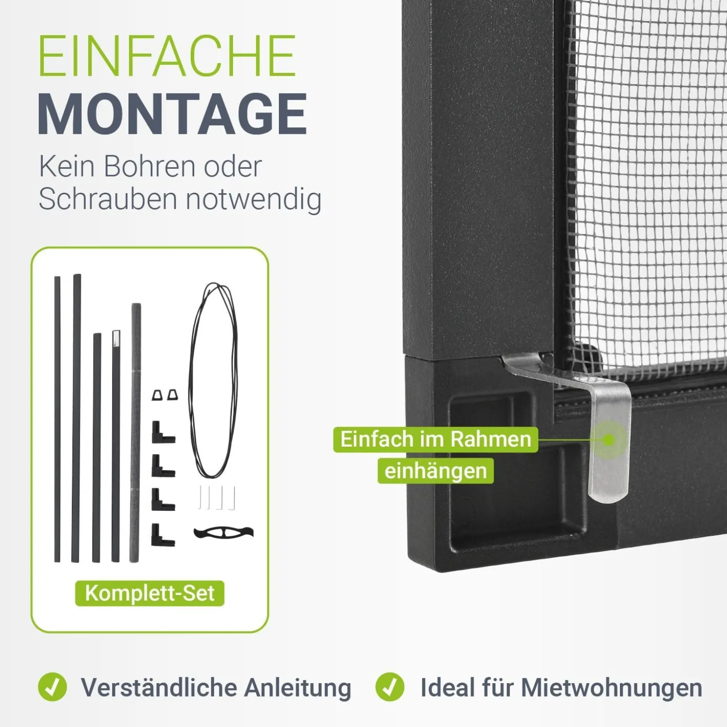 Fliegengitter für Fenster