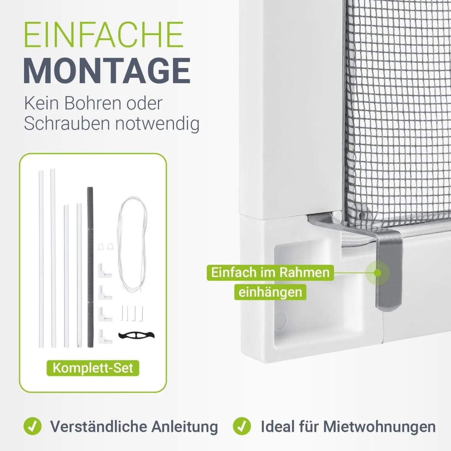 Fliegengitter für Fenster