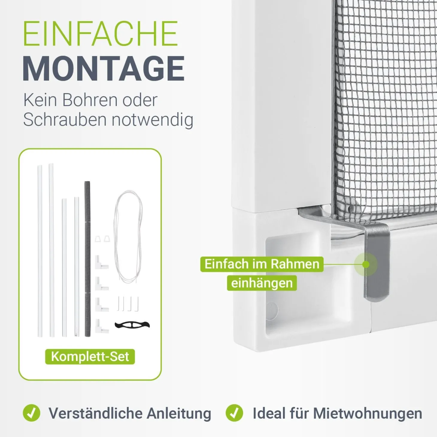 Fliegengitter für Fenster