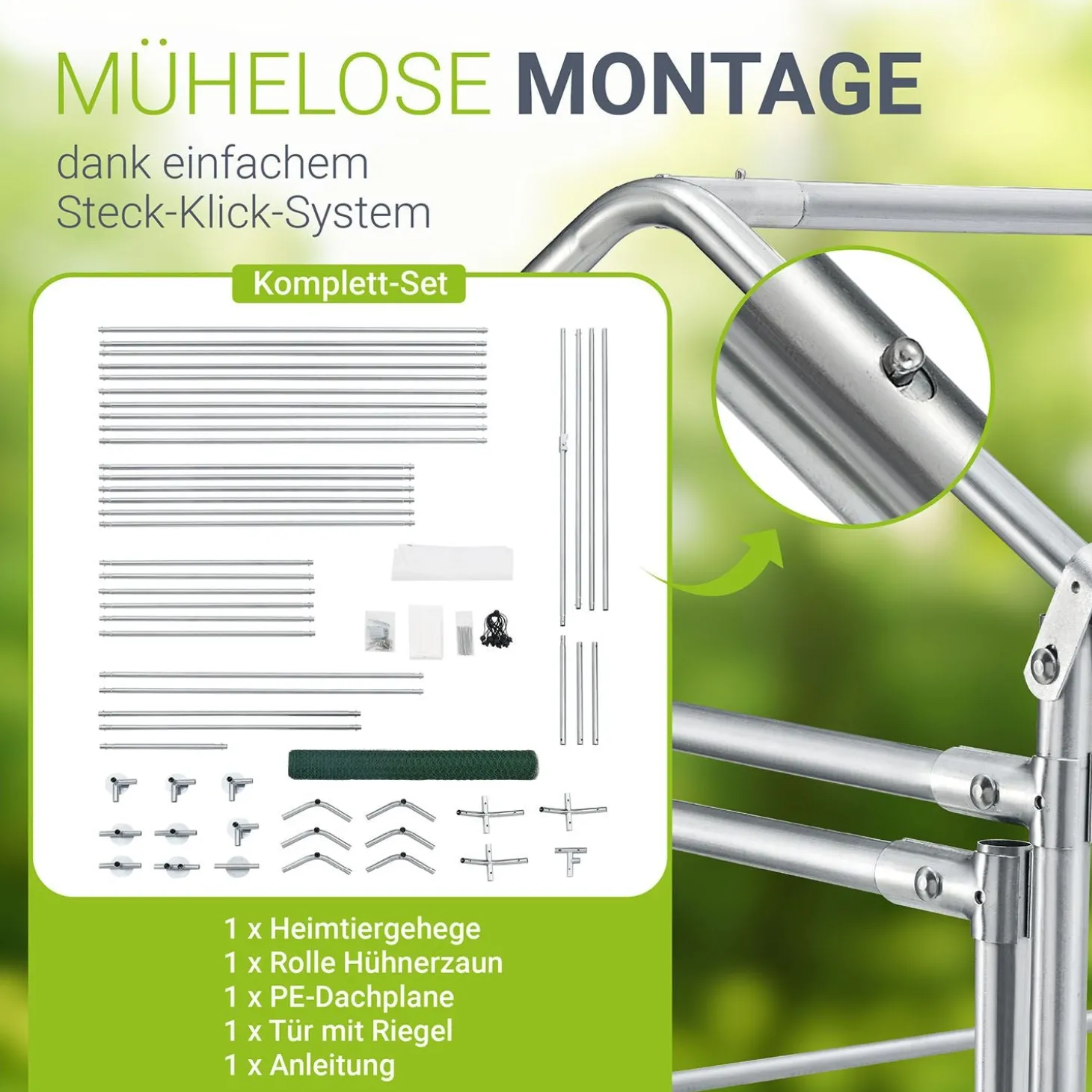 Freilaufgehege HLS25T für Hühner
