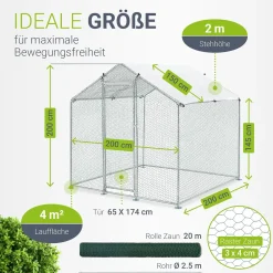 Freilaufgehege HLS25T für Hühner