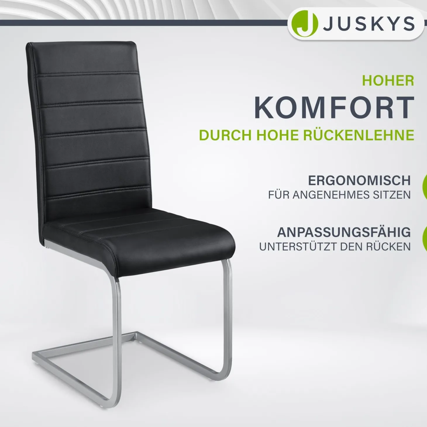 Freischwinger Stuhl Vegas mit Kunstleder