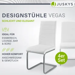 Freischwinger Stuhl Vegas mit Kunstleder