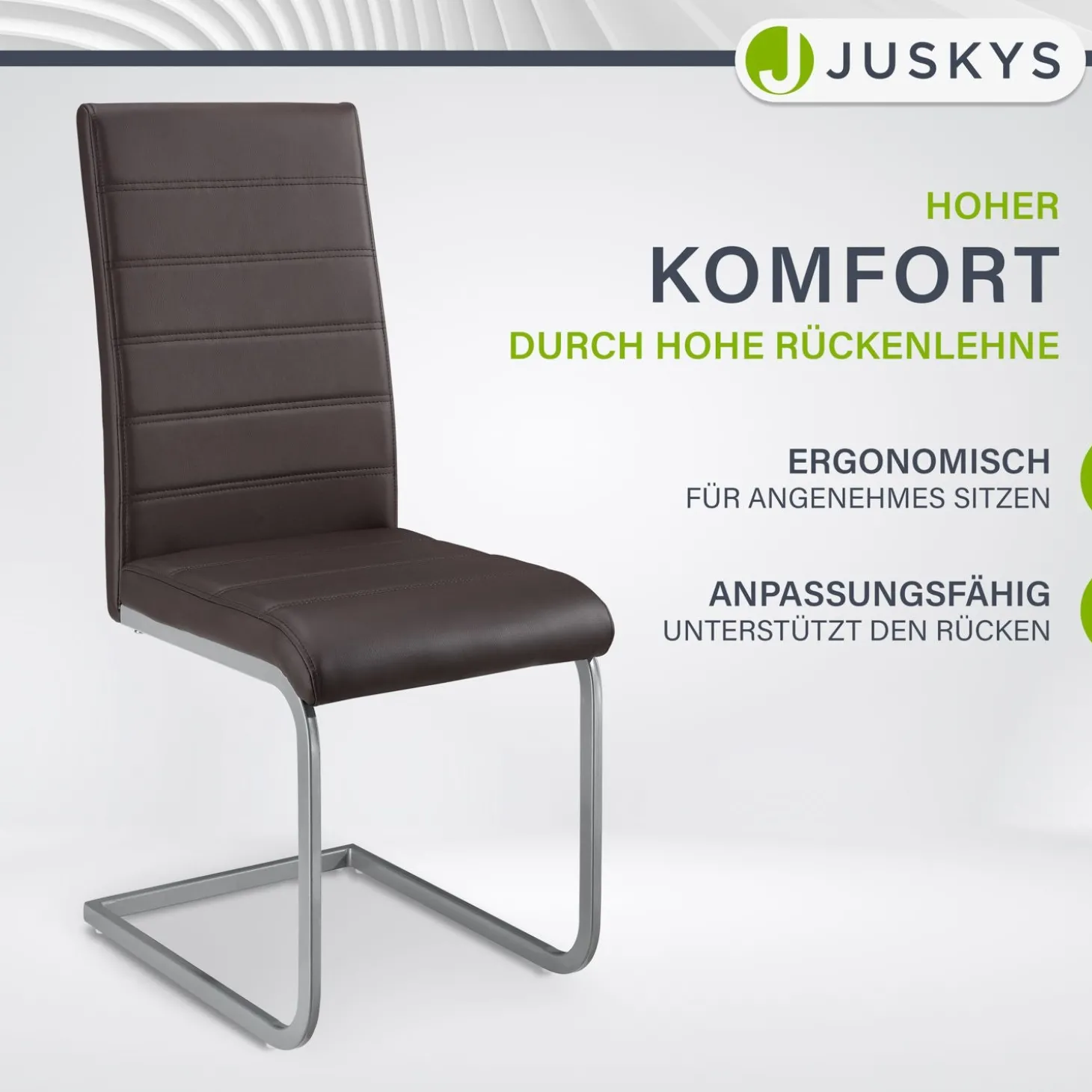 Freischwinger Stuhl Vegas mit Kunstleder