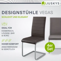 Freischwinger Stuhl Vegas mit Kunstleder