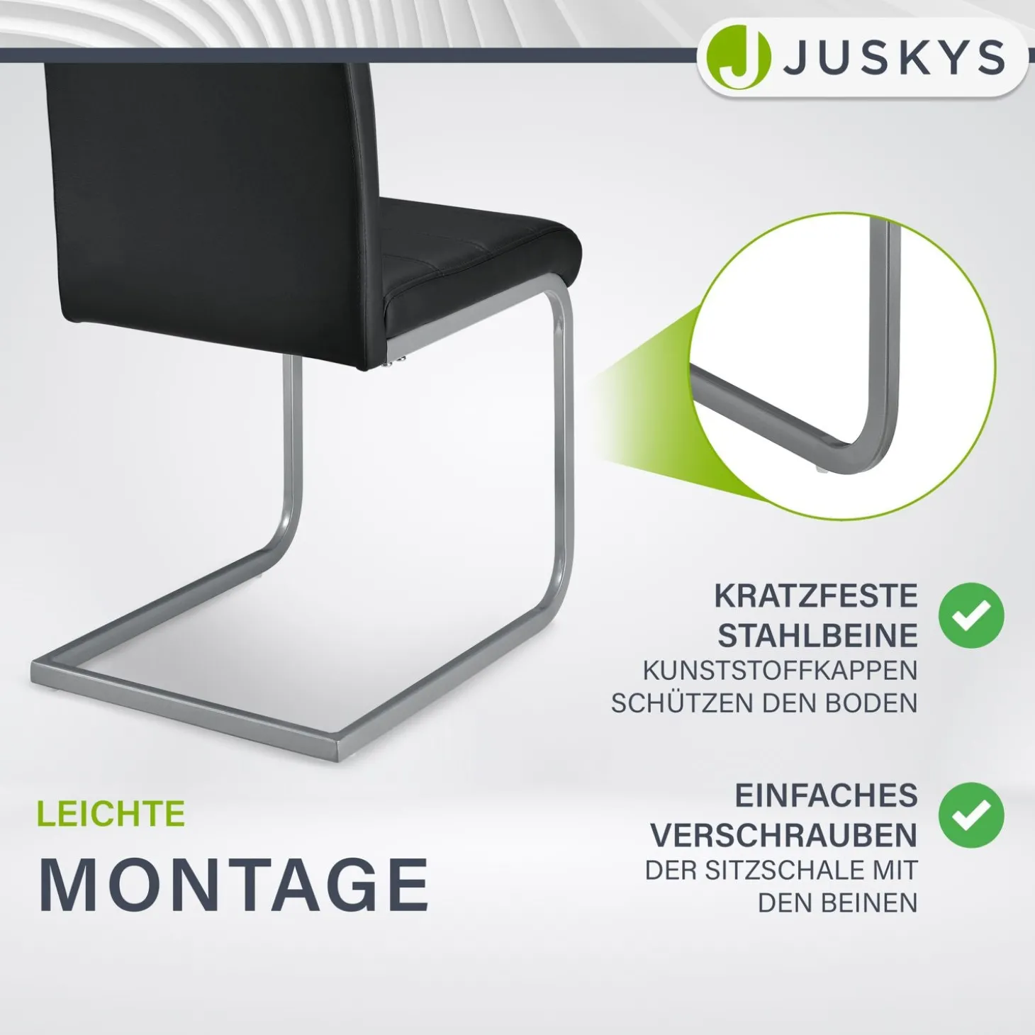 Freischwinger Stuhl Vegas mit Kunstleder