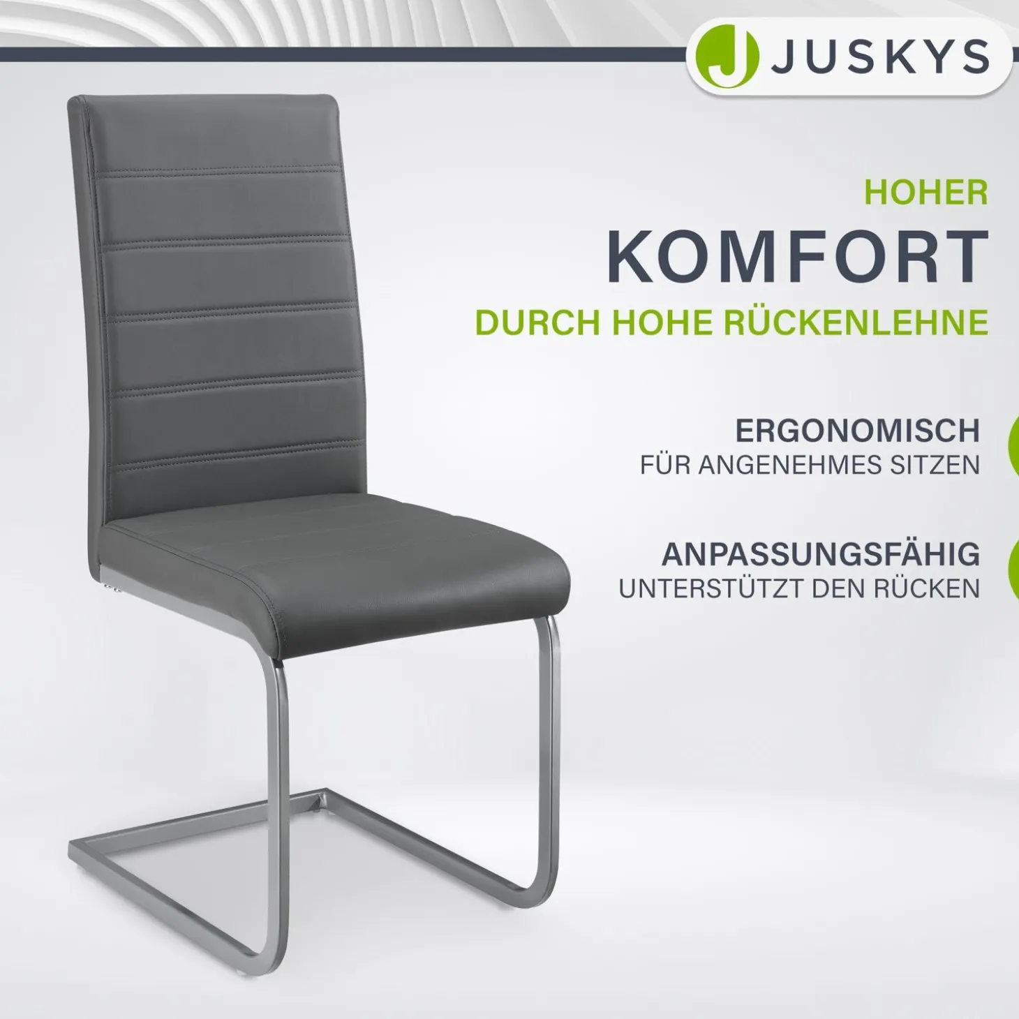 Freischwinger Stuhl Vegas mit Kunstleder