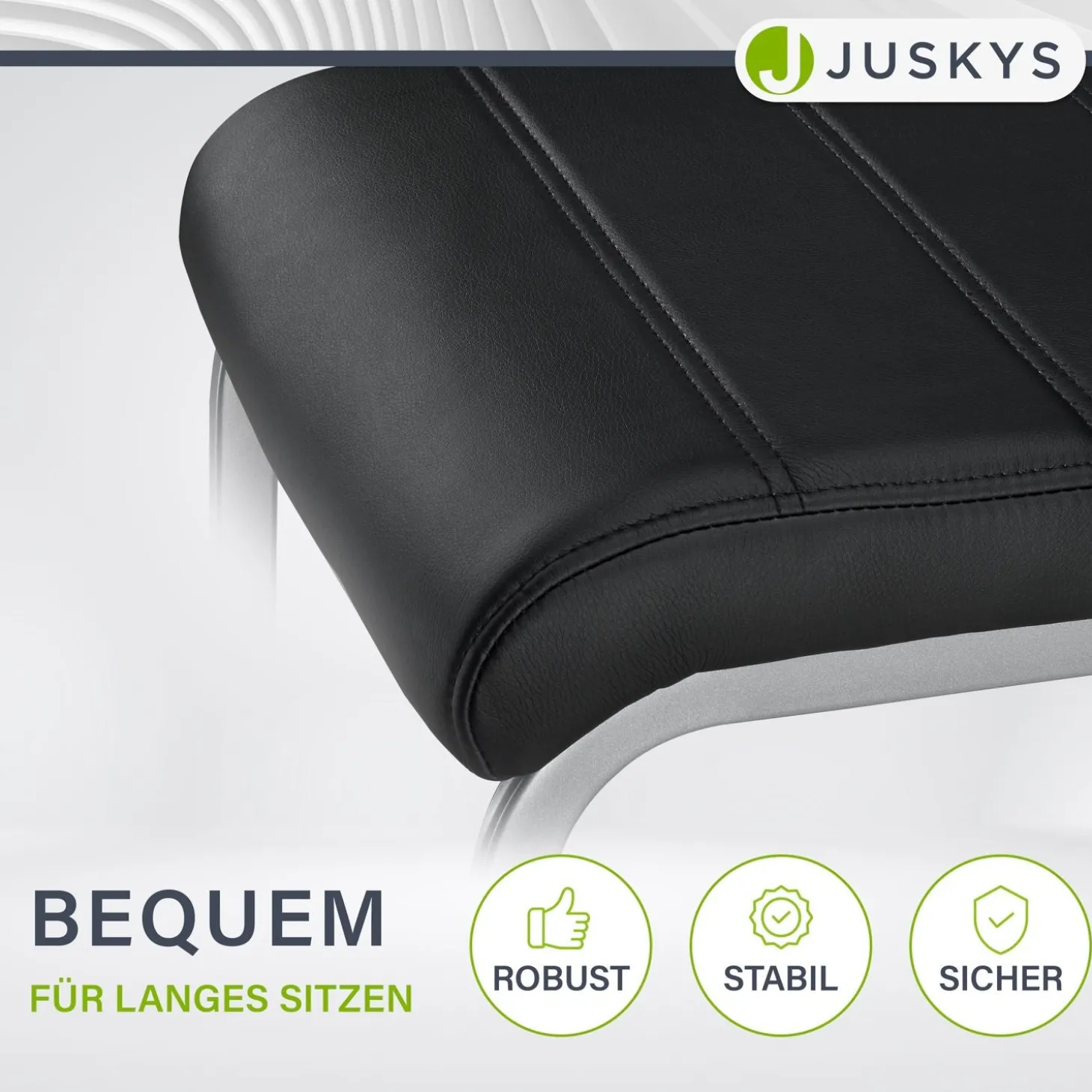 Freischwinger Stuhl Vegas mit Kunstleder