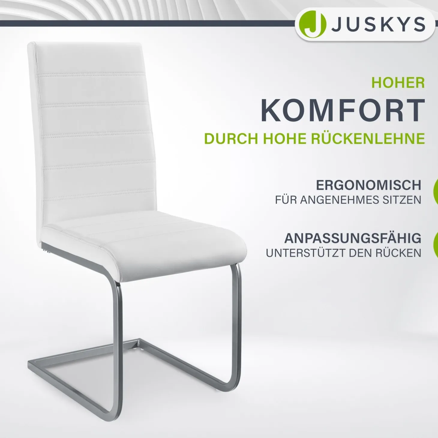 Freischwinger Stuhl Vegas mit Kunstleder