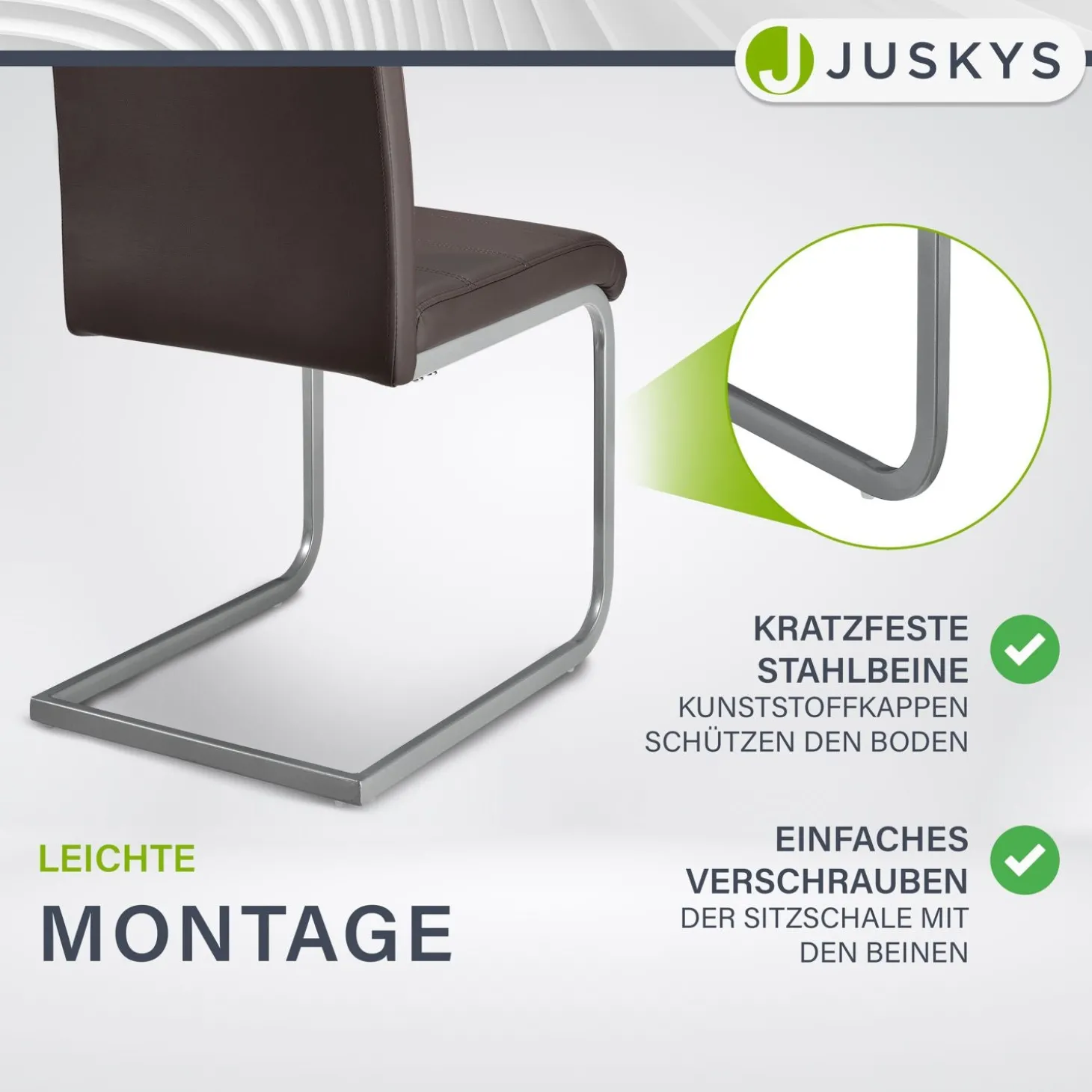 Freischwinger Stuhl Vegas mit Kunstleder