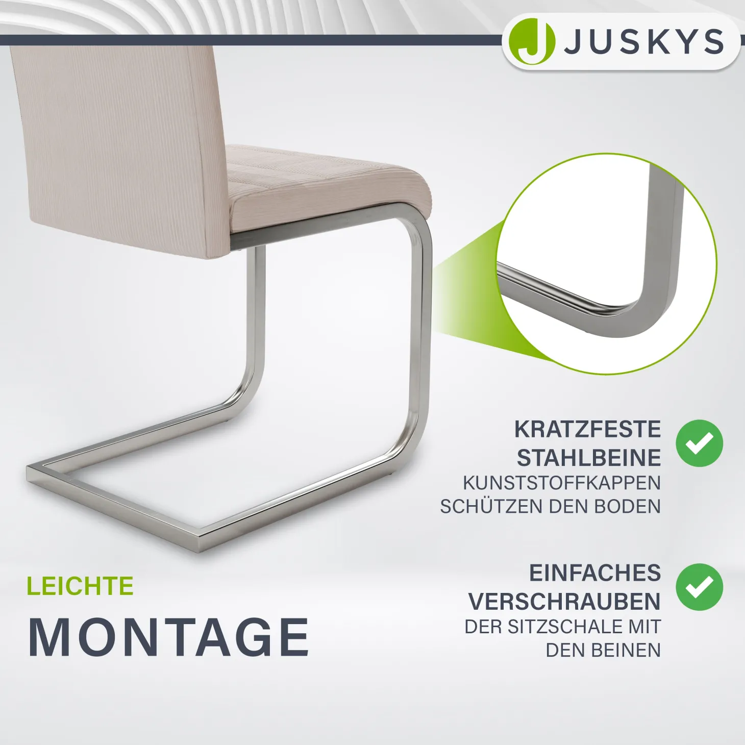 Freischwinger Stuhl Vegas mit Cord