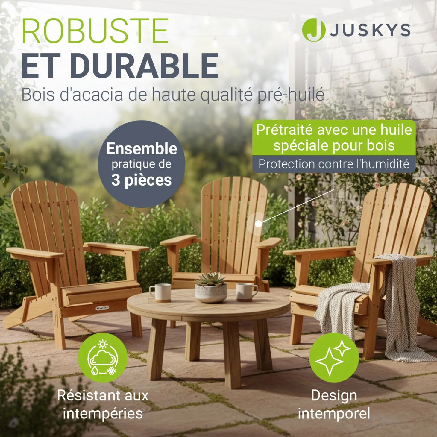 Gartenliegestuhl klappbar Korfu
