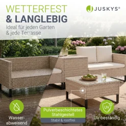 Gartenlounge für 4 Personen Santorini