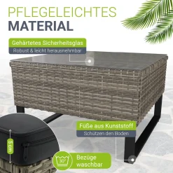 Gartenlounge für 4 Personen Santorini
