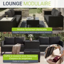 Gartenlounge für 4 Personen Santorini