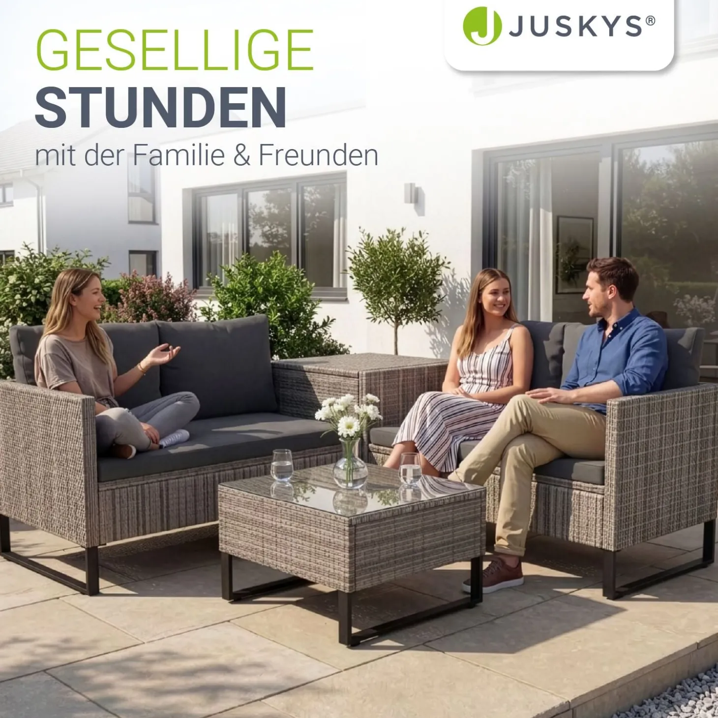Gartenlounge für 4 Personen Santorini