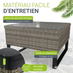 Gartenlounge für 4 Personen Santorini