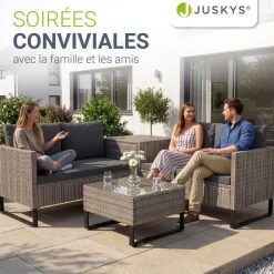 Gartenlounge für 4 Personen Santorini