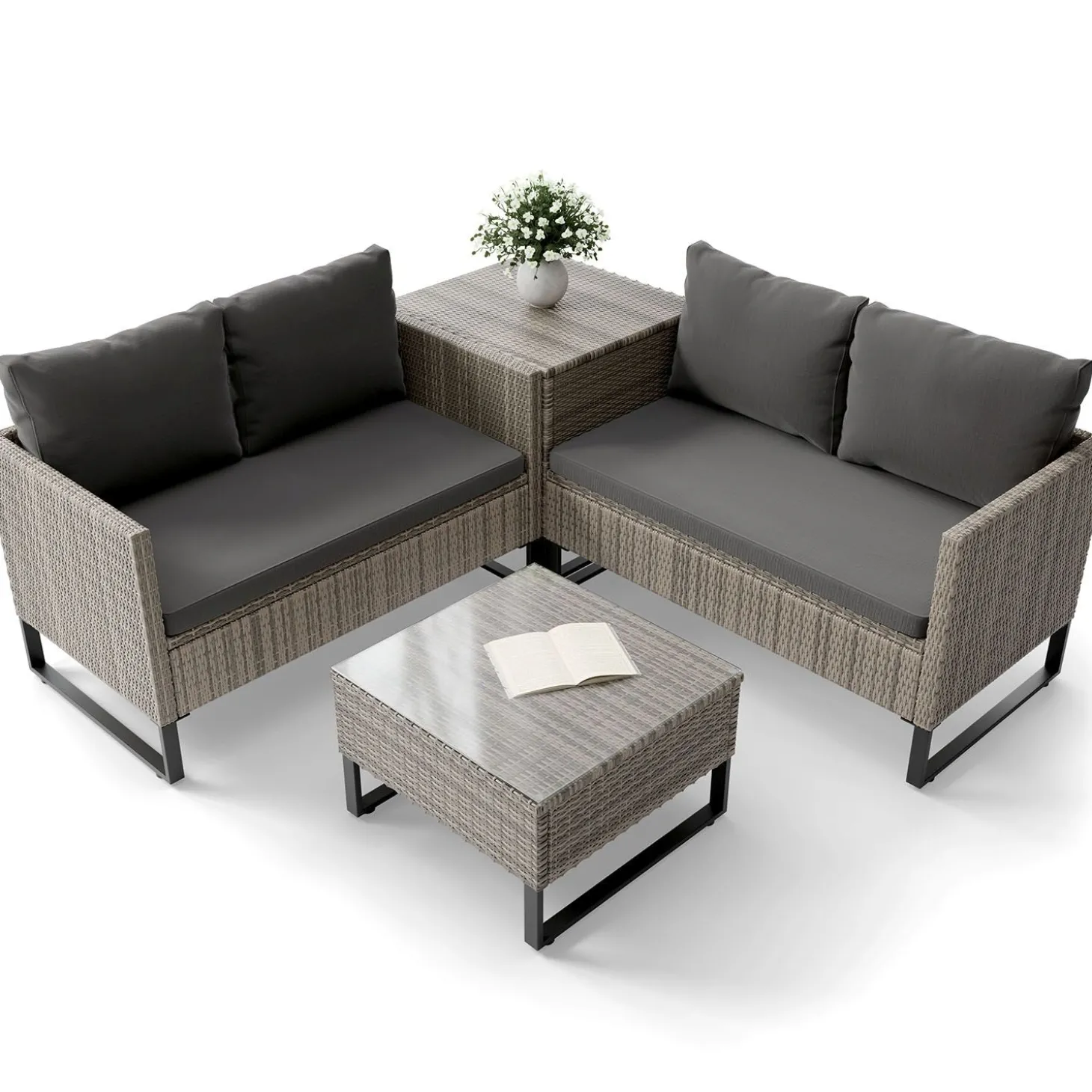 Gartenlounge für 4 Personen Santorini