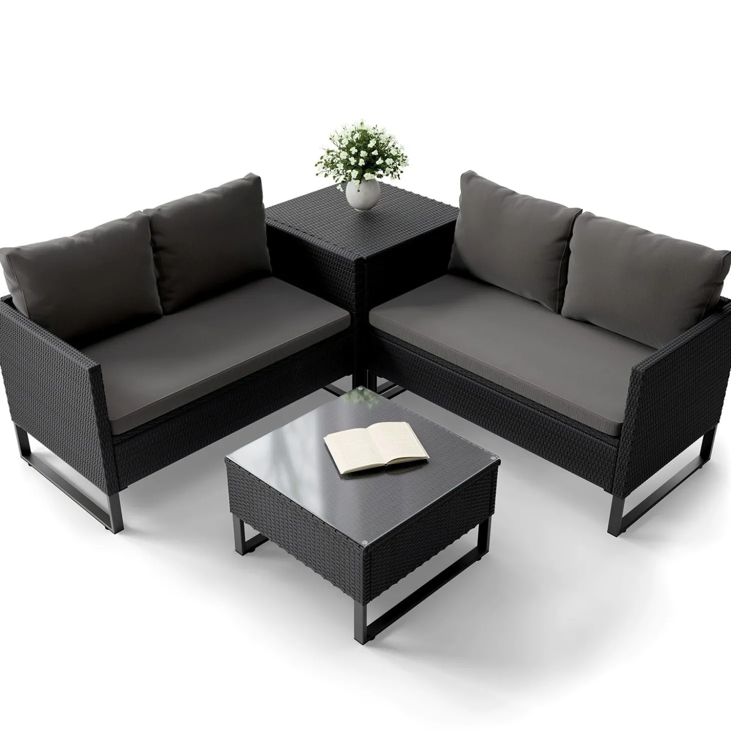 Gartenlounge für 4 Personen Santorini