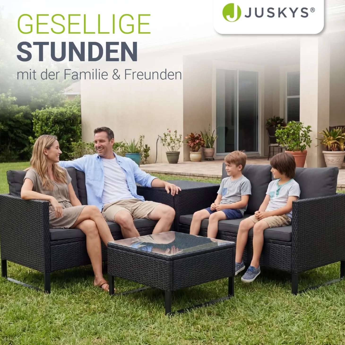 Gartenlounge für 4 Personen Santorini