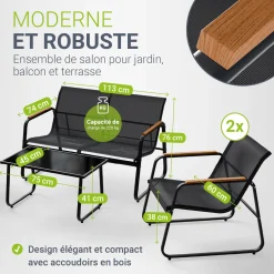 Gartenmöbelset Genua 4-teilig