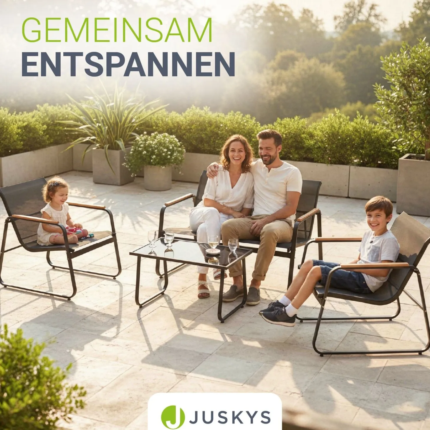 Gartenmöbelset Genua 4-teilig