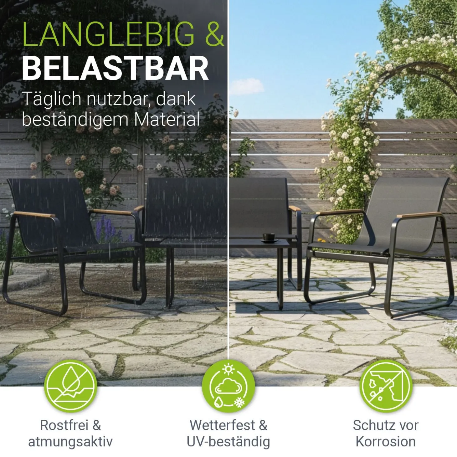 Gartenmöbelset Genua 4-teilig