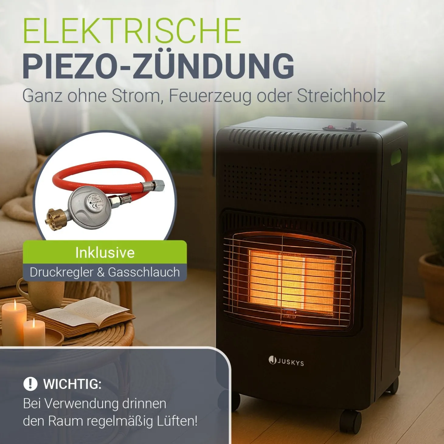 Gasheizer für Innenräume