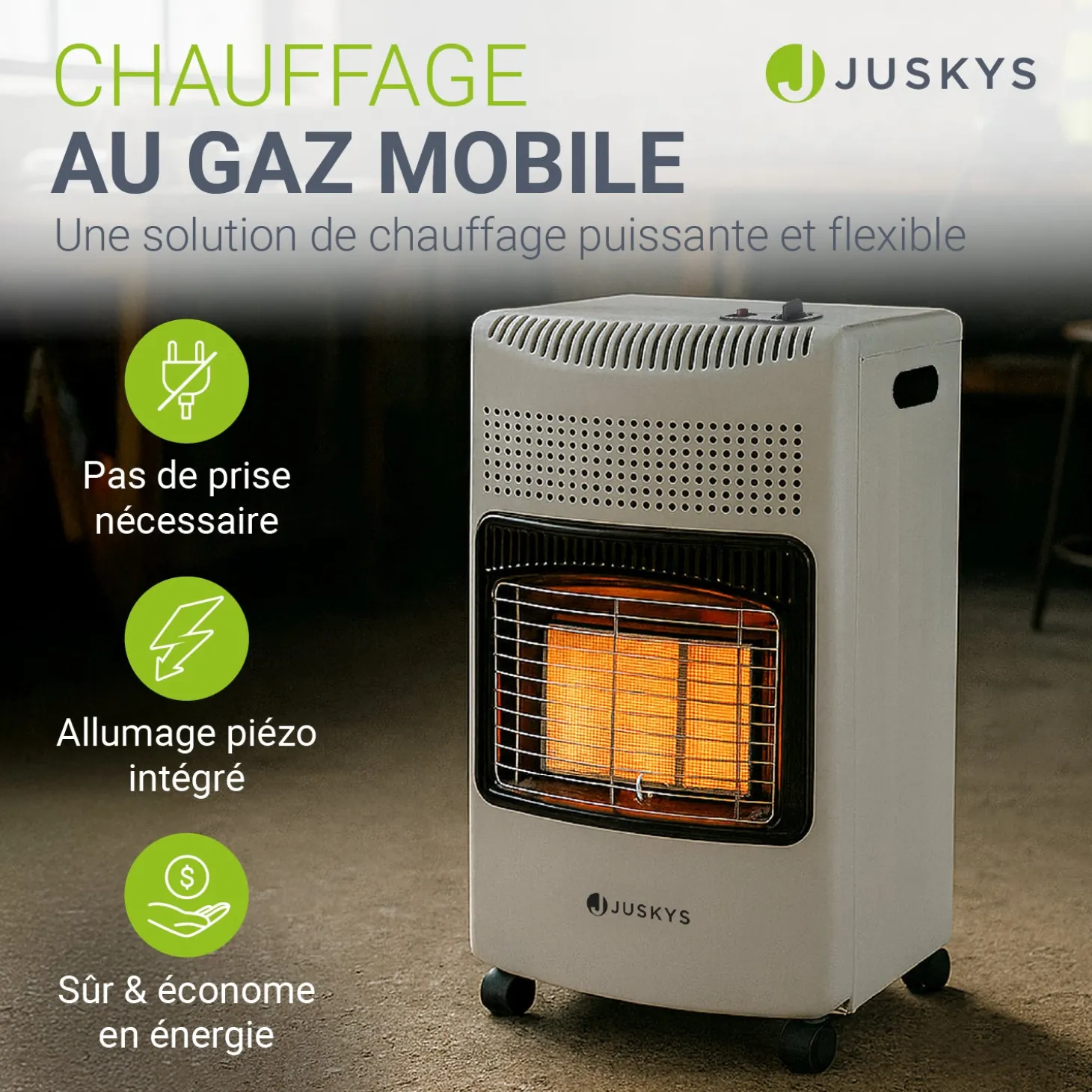 Gasheizer für Innenräume