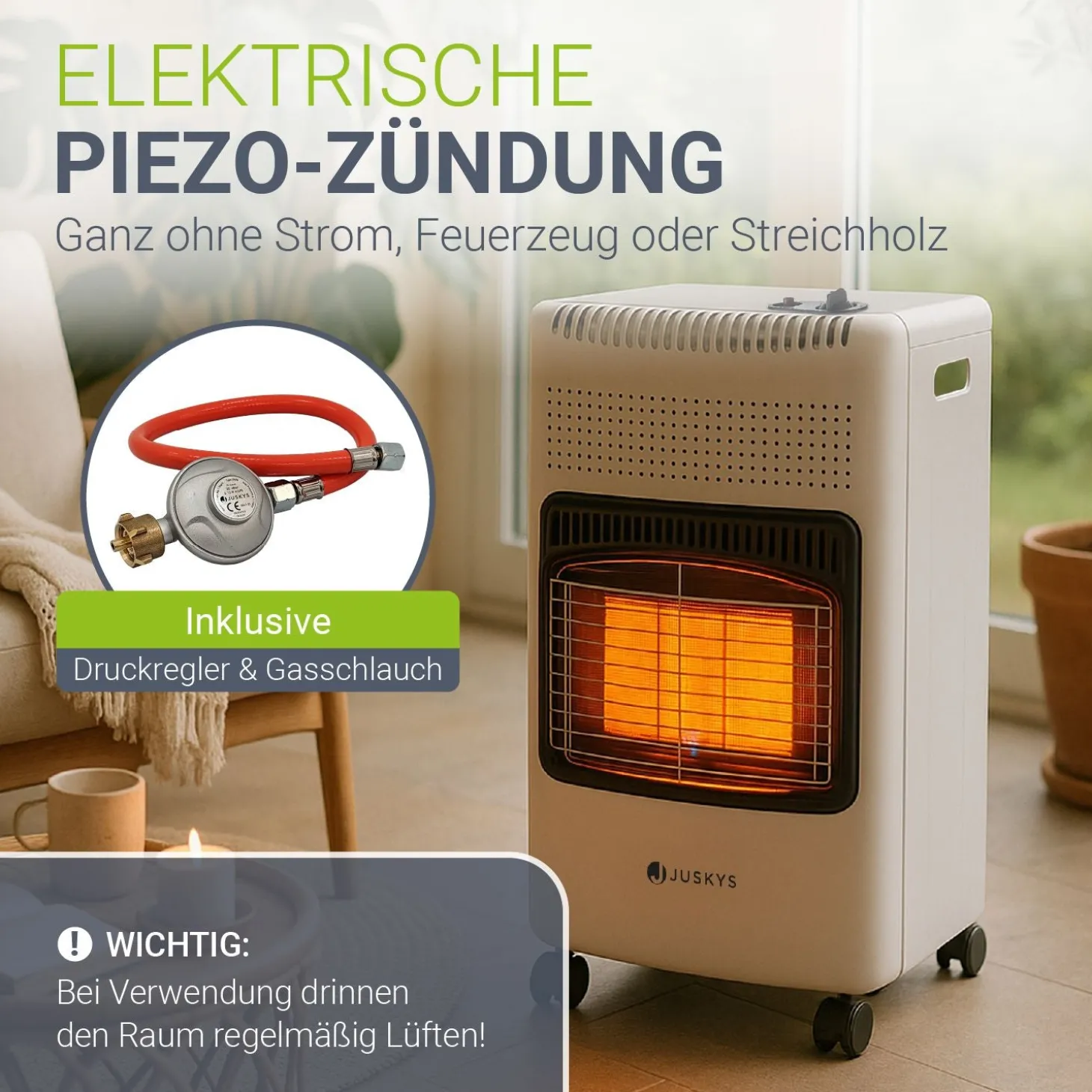 Gasheizer für Innenräume