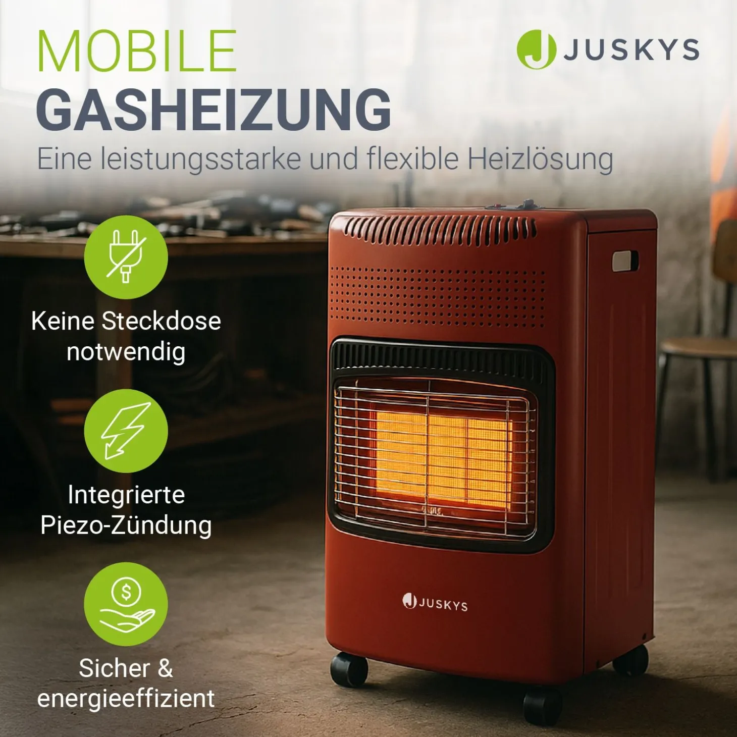Gasheizer für Innenräume
