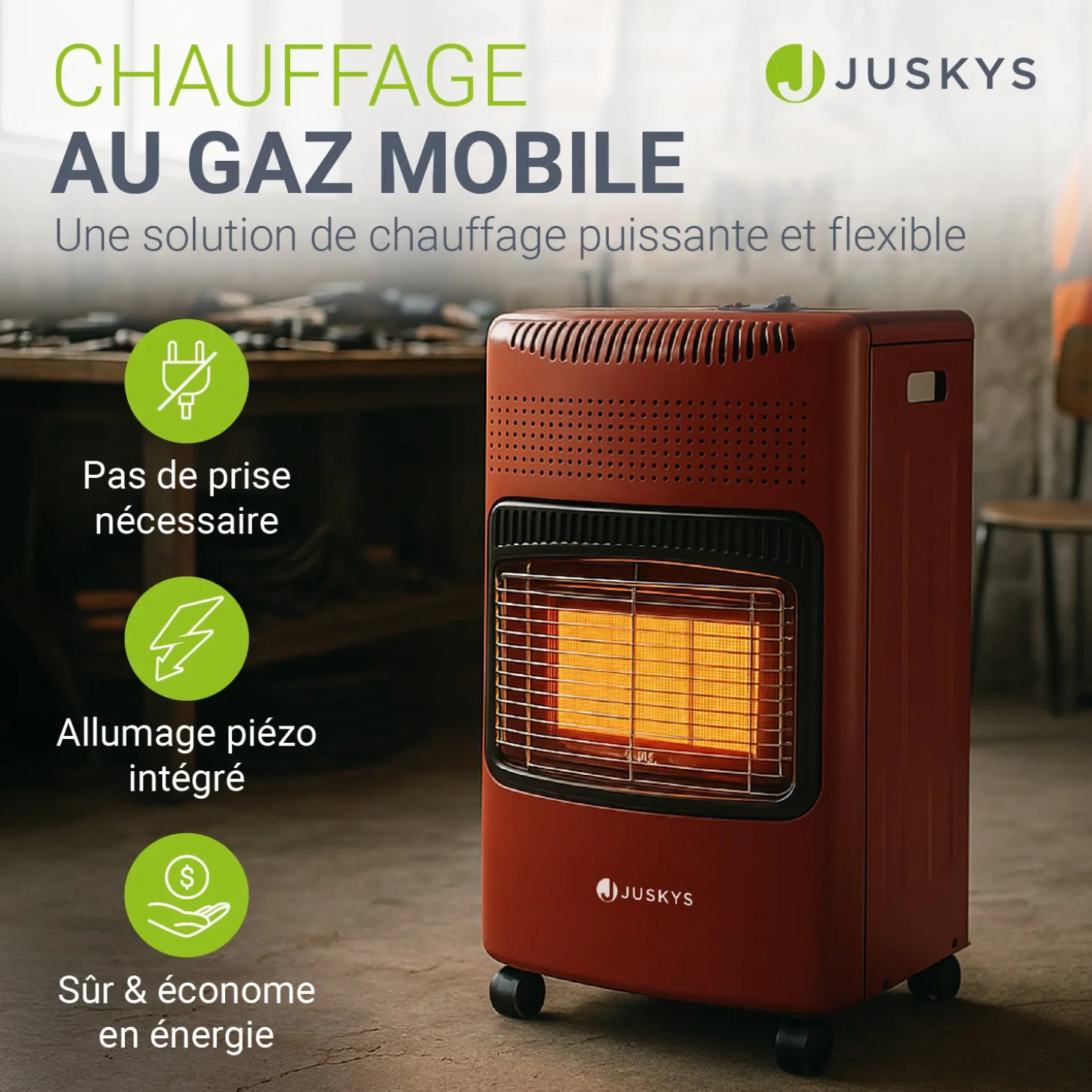 Gasheizer für Innenräume