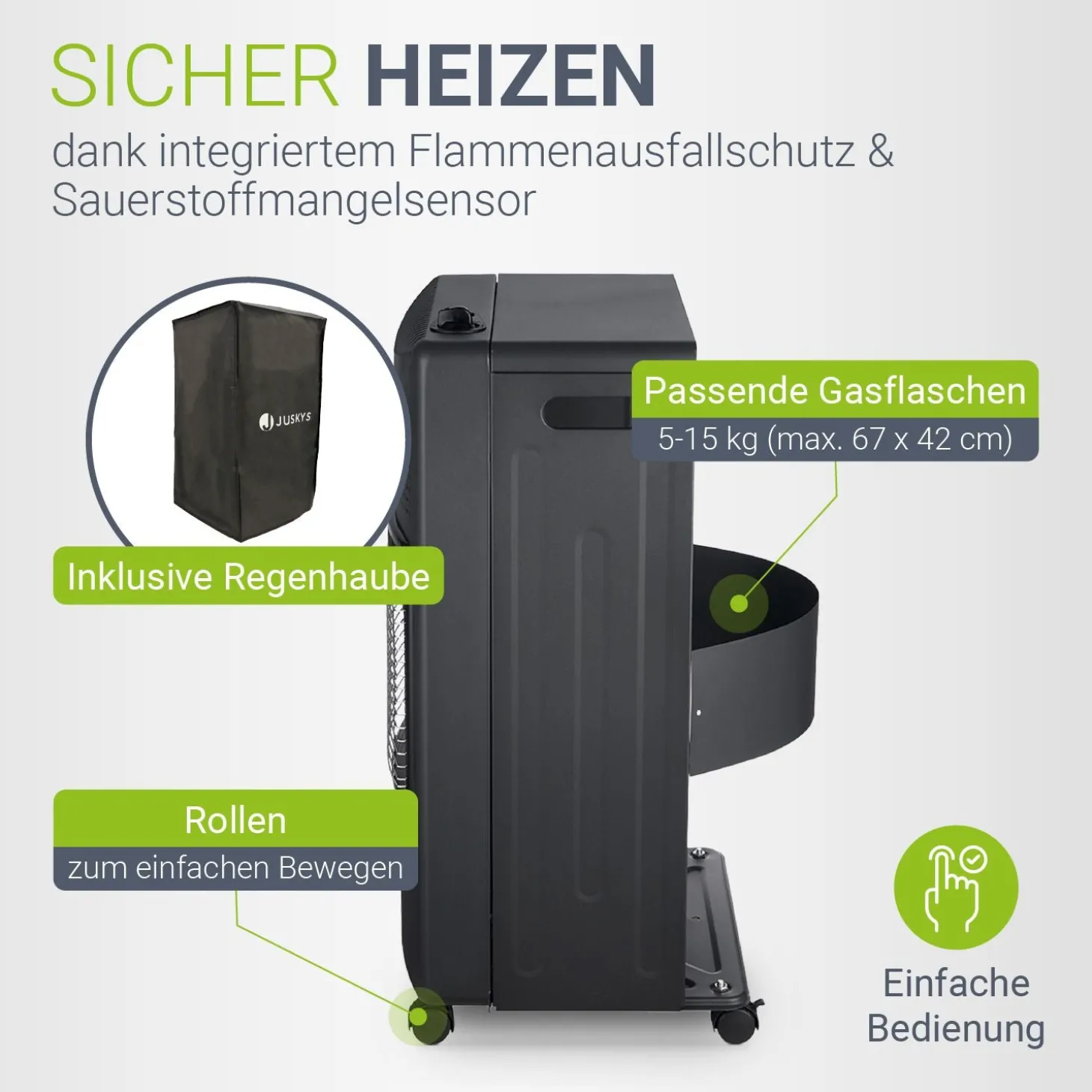 Gasheizer für Innenräume