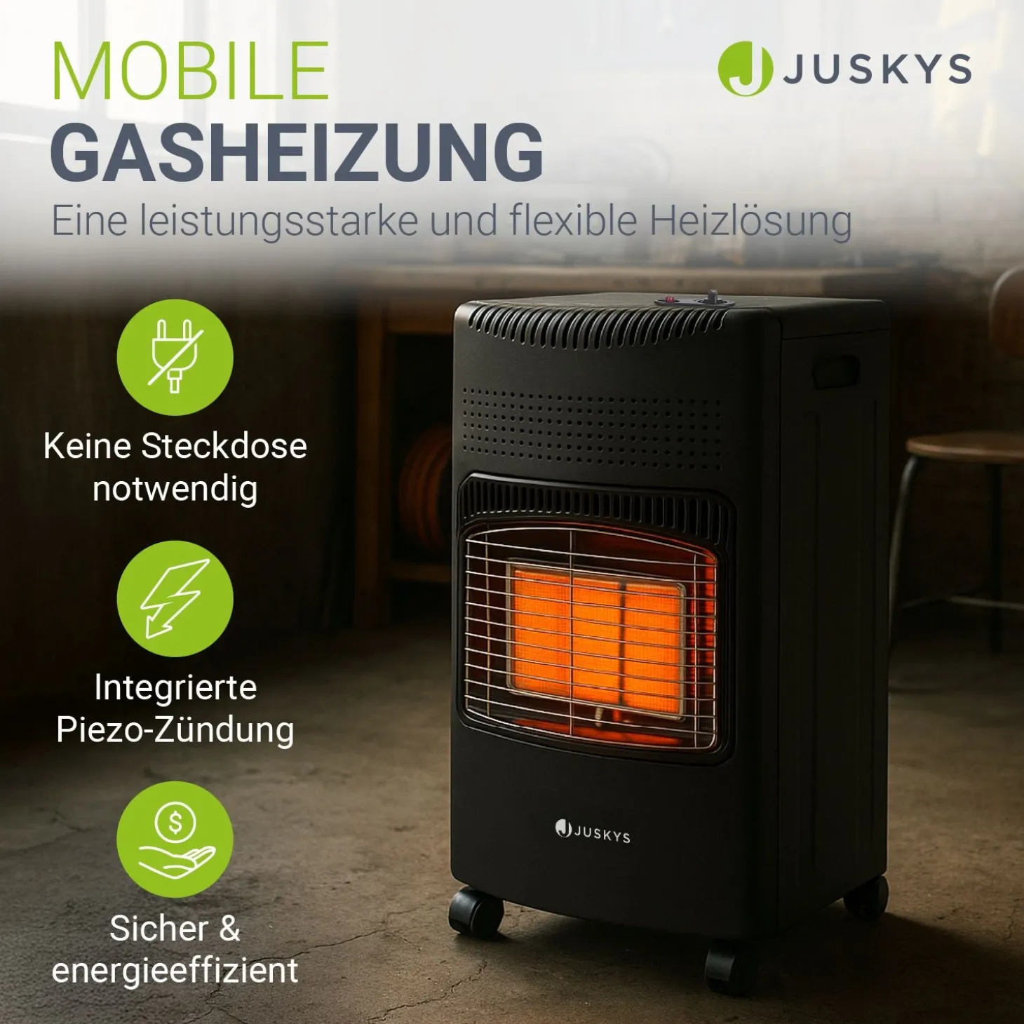 Gasheizer für Innenräume