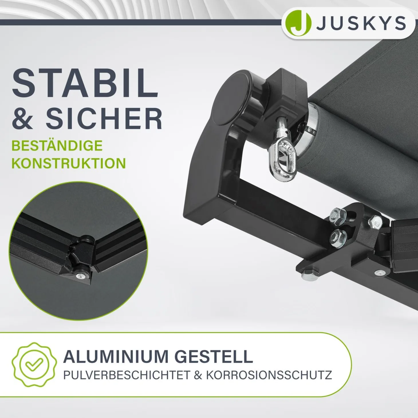 Gelenkarmmarkise mit Kurbel