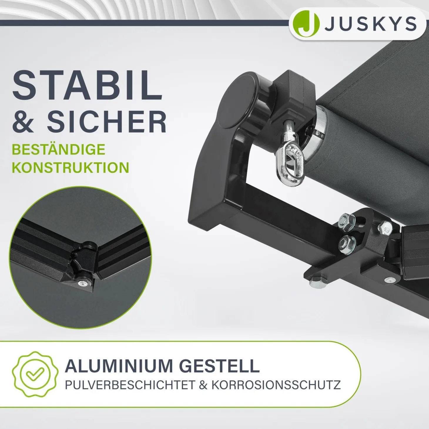 Gelenkarmmarkise mit Kurbel